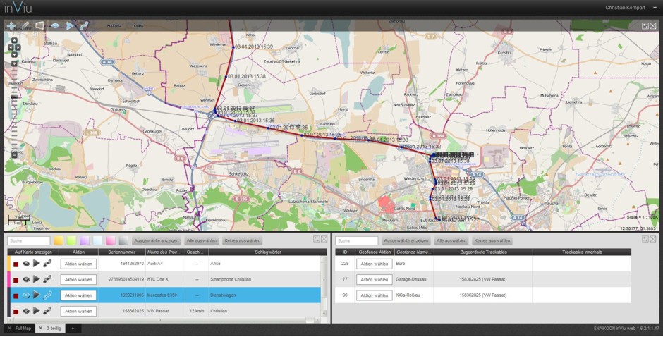 Container Tracker für Container und Fahrzeuge mit Bordnetz
